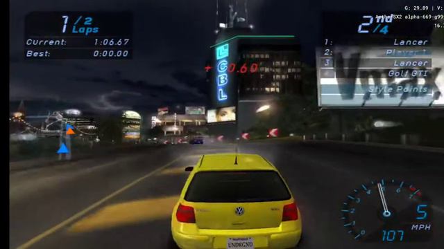 Need for speed underground AetherSX2 at X2, mostly full speed. SD865. смотреть онлайн