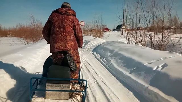Однолыжный миниснегоход. Хозработы. смотреть онлайн