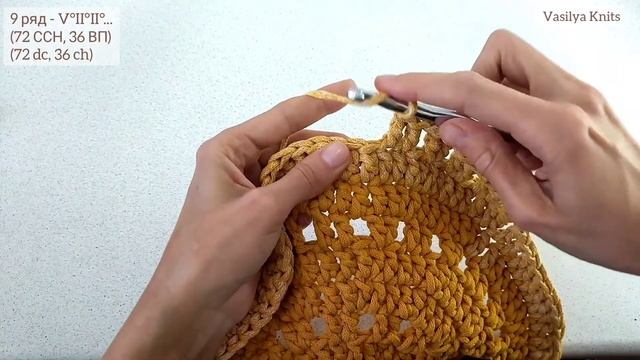 Круглый коврик крючком из хлопкового шнура/из трикотажной пряжи. Вязание для начинающих. смотреть онлайн