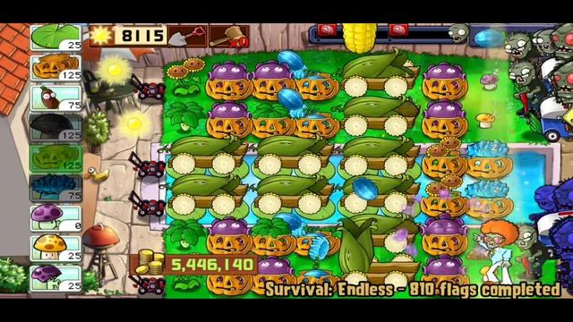 Plants vs Zombies Survival Endless 100000 Flags Part 41 | 800 - 820 Flags смотреть онлайн