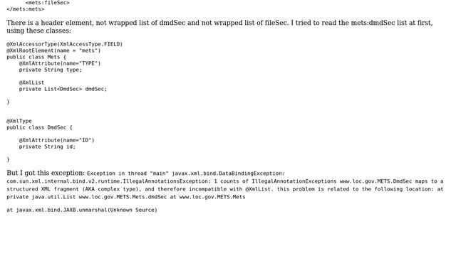 JAXB - How to unmarshall XML without XSD which contains lists without wrappers смотреть онлайн