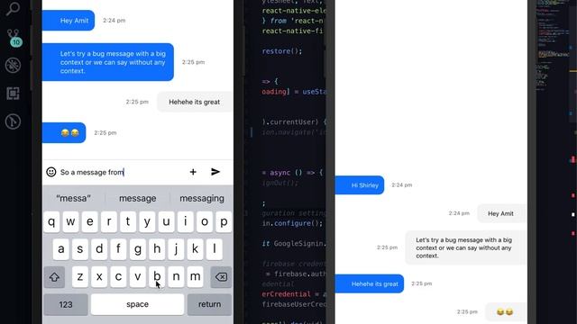 React Native Firebase Chat Preview. смотреть онлайн