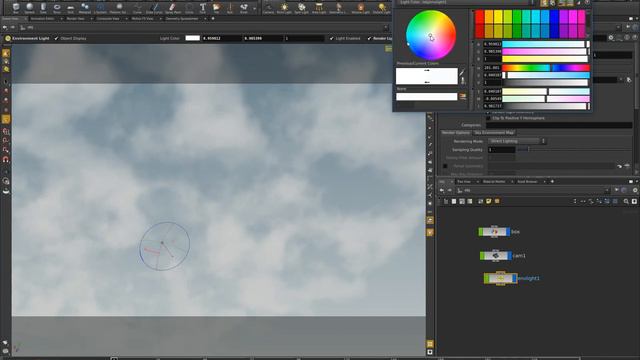 Houdini tutorial flowing clouds ( урок по созданию плывущих облаков) смотреть онлайн