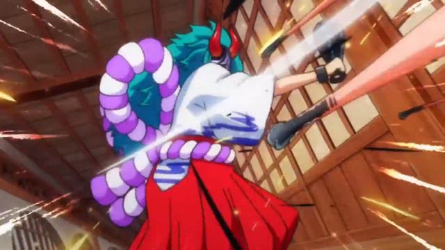 Luffy vs Yamato, Red Hawk strikes!, reminds Yamato of Fire Fist Ace смотреть онлайн