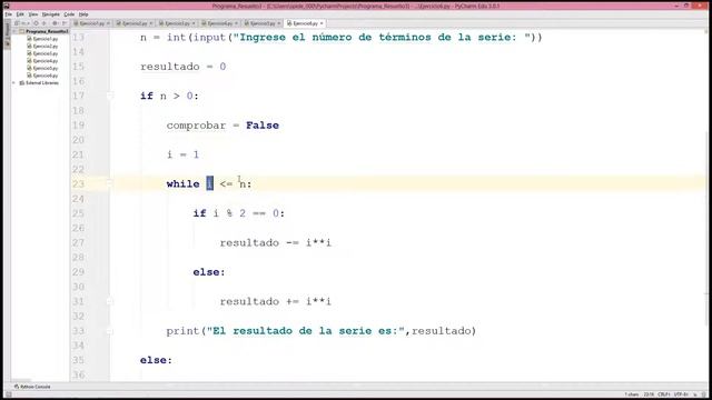 #6 [Python] – Resolver la serie 1^1 - 2^2 + 3^3 - . . . ± N^N (Ciclo While) смотреть онлайн