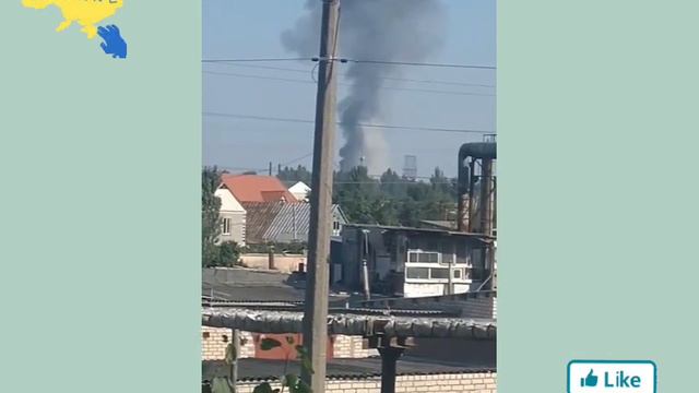 Херсон, прилёт, удар, атака в район авторынка по стоянке техники 30 августа 2022 г. смотреть онлайн