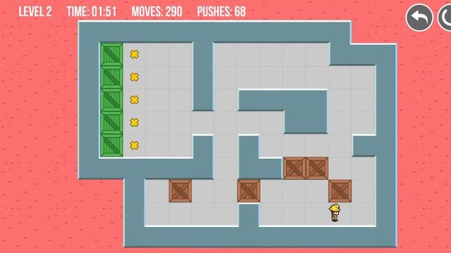Sokoban level 2 classic puzzle game #02 Sokoban original and extra смотреть онлайн