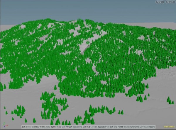 13 - Создание прокси объектов для деревьев в Houdini