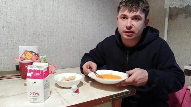 МУКБАНГ ?️MUKBANG ? Домашние Вареники ?Крем Суп#обжор
