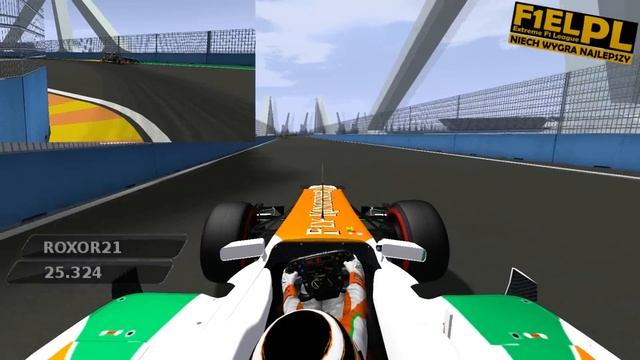 Roxor21 onboard Valencia Street Circuit- by Syzmon- Force India- f1el.pl-HD смотреть онлайн