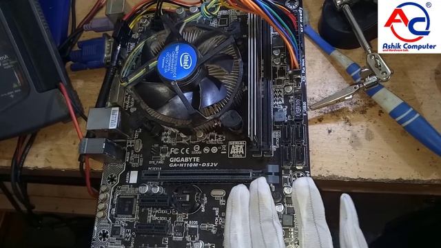Repair gigabyte Motherboard PCH chip| Ga-H110m-ds2v | no display | Bangla смотреть онлайн