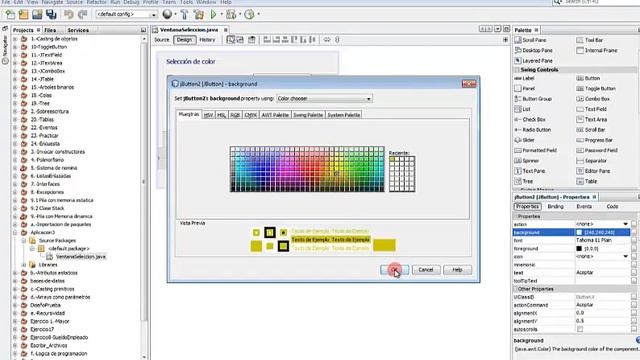 3.- Ejercicio #3 de interfaz gráfica en Java.- Hacer que botón cambie de color, con JCheckBox. смотреть онлайн