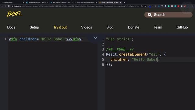 4 ReactJS basics - Babel Magic to JSX смотреть онлайн