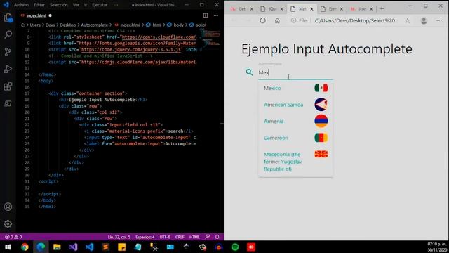 Tip #5.- Autocomplete Materialize con Ajax смотреть онлайн