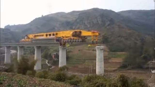 【Удивительная тяжелая техника】 Машинное строительство огромного моста смотреть онлайн