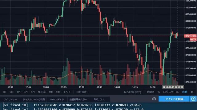 【bitFlyer】Websocketを使ってリアルタイムにOHLCVデータを構築する смотреть онлайн