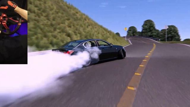 【Assetto Corsa】LEXUS/レクサスのGSでミルクロードを１車線全開ドリフト！【アセットコルサ】