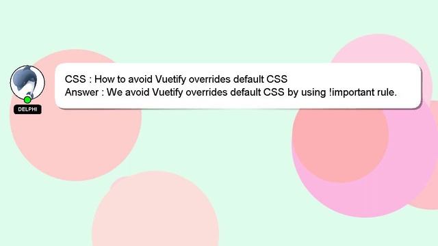 CSS : How to avoid Vuetify overrides default CSS смотреть онлайн