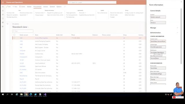 How to find table and field names on a form in Dynamics 365 Finance and Operations смотреть онлайн