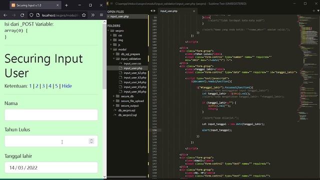 Secure Programming Securing Input String Number Date and File Upload with JS, JQuery and PHP смотреть онлайн