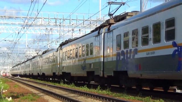Перегонка электропоезда ЭД4М-0501 "ЦППК", станция Железнодорожная смотреть онлайн
