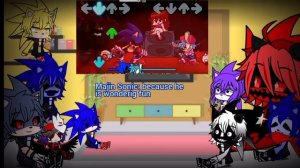 Sonic.exe versions and Giganiah react to FNF Sonic.exe:Too slow rerun