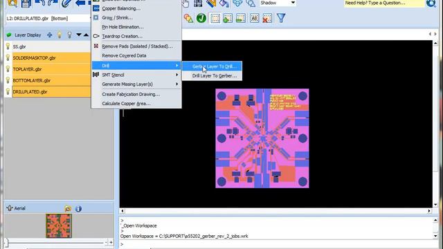 Sort Layers, Create drill from Gerber file using FAB 3000 смотреть онлайн