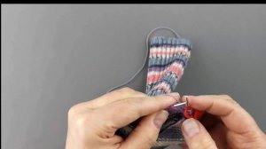 Носки спицами. Пятка бумеранг с клином подъема