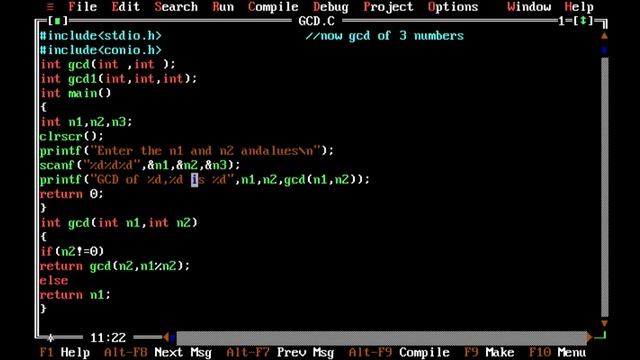 C program to find GCD of 2 numbers and 3 numbers.. смотреть онлайн
