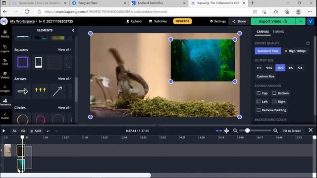 Монтаж видео в Kapwing обучение смотреть онлайн