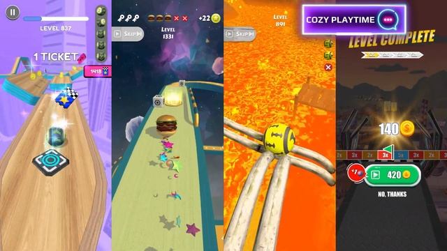 Going Balls vs Action Balls vs Rollance vs Sky Escape - Android, IOS gameplay смотреть онлайн