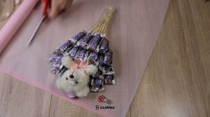 Букет из конфет своими руками за 15 минут. DIY. Как упаковать букет?