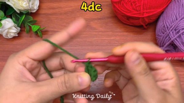 Super Easy crochet Rose Flower making for beginners | 3D Crochet Flower Key chain💯👌 #2024