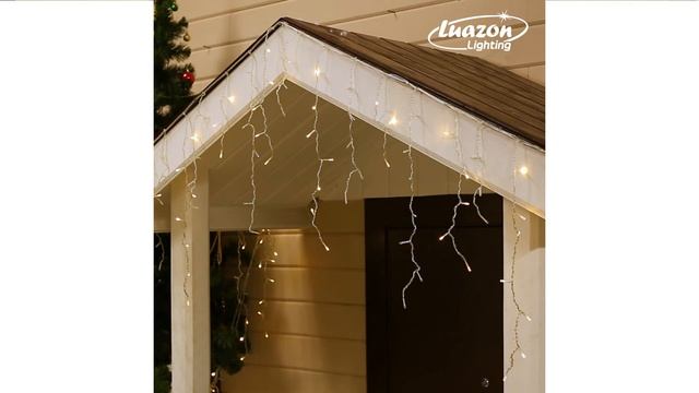 Гирлянда уличная Бахрома теплый белый 4х0,6м Luazon Lighting смотреть онлайн