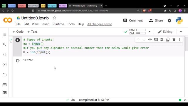 Take input in Python смотреть онлайн