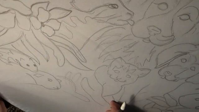 Заготовка ( основа ) для вышивки / Нанесение рисунка на ткань - ПИТОМЦЫ - drawing for embroidery смотреть онлайн