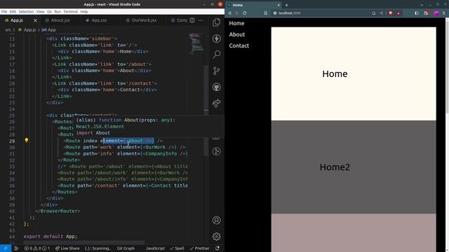 Nested routing in React Js - React Router Dom V6 смотреть онлайн