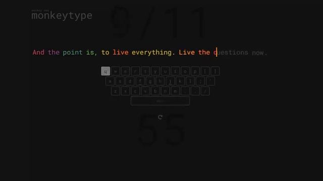 Typing test in Monkeytype. смотреть онлайн