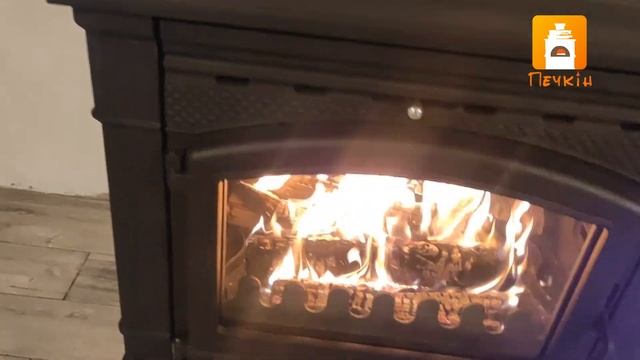 Fireway Gunter - Большая чугунная печь-камин. Обзор, горение, регулировки.