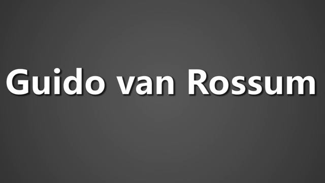 How To Pronounce Guido van Rossum смотреть онлайн