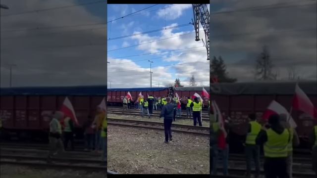 Поляки начали проводить акции против Украины на железных дорогах. смотреть онлайн