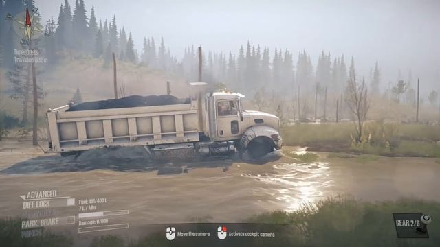 Spintires: MudRunner - PETERBILT 330 Dump Truck Stalled in the Mud смотреть онлайн