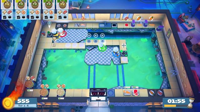 Overcooked 2-Night Of The Hangry Horde. Kevin 2, 4 Stars, 4 Players