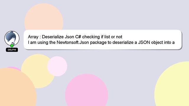 Array : Deserialize Json C# checking if list or not смотреть онлайн
