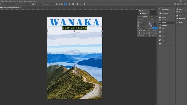 Photoshop Tutorial - Vintage Travel Poster Design смотреть онлайн