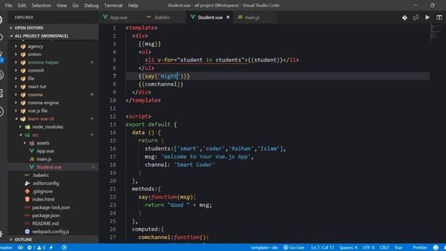 Vue Js Tutorial for beginners in BANGLA(#40) local and global vue component смотреть онлайн
