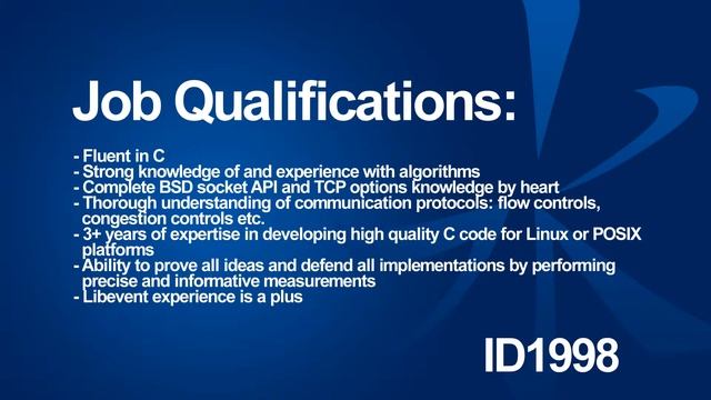 C/C++ Senior Software Engineer – Network Stack - American company ★★★ смотреть онлайн