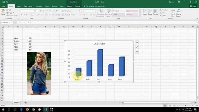 How to Add Pictures in Excel Chart/Graph (Easy) смотреть онлайн