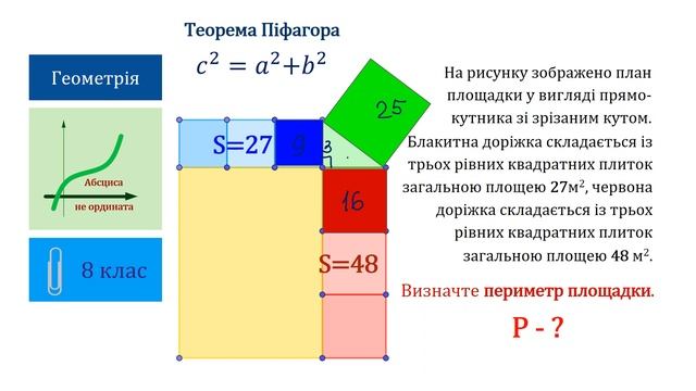 Знайти периметр площадки смотреть онлайн