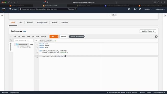Send records to Kinesis using AWS Lambda смотреть онлайн